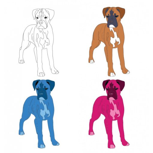 Boxer mintás póló