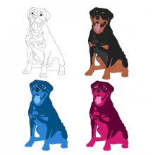 Rottweiler mintás tornazsák