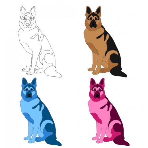 Németjuhász mintás hátizsák