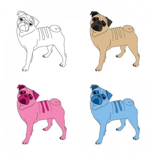 Mopsz mintás tornazsák