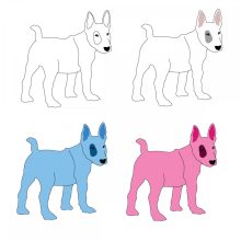 Bull terrier mintás vászontáska