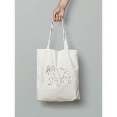 Angol bulldog mintás vászontáska