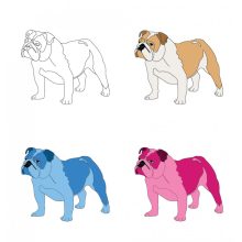 Angol bulldog mintás vászontáska