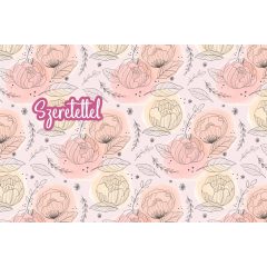 Könyvvászon szeretettel felirattal