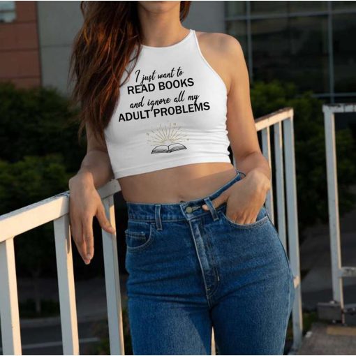 I just want to read a book crop top