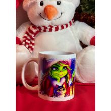 Cicás bögre karácsonyi manólánnyal