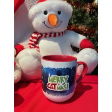 Cicás kávés bögre karácsonyi manólánnyal