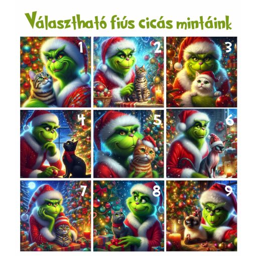 Cicás kávés bögre karácsonyi manóval