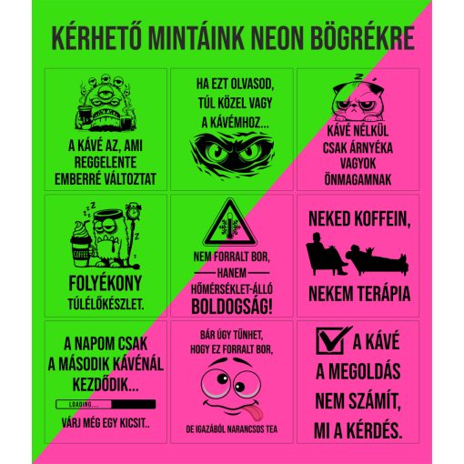 Vicces feliratú bögrék