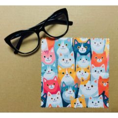  Színes macska mintás szemüveg-törlőkendő