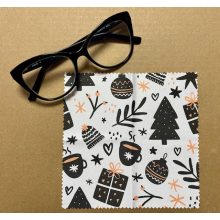 Karácsonyi mintás szemüveg-törlőkendő