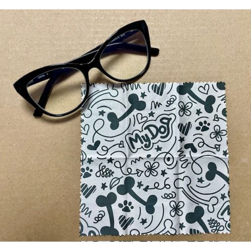 Kutya mintás szemüveg-törlőkendő