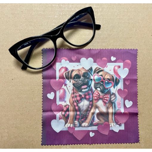 Boxer mintás szemüveg-törlőkendő