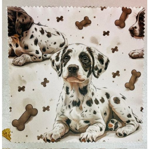 Kutya mintás szemüveg-törlőkendő