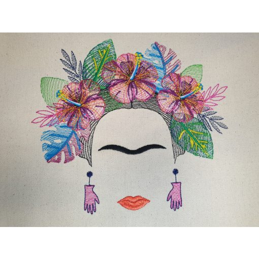 Frida Kahlo hímzett totebag
