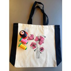 Pipacsos hímzett totte bag