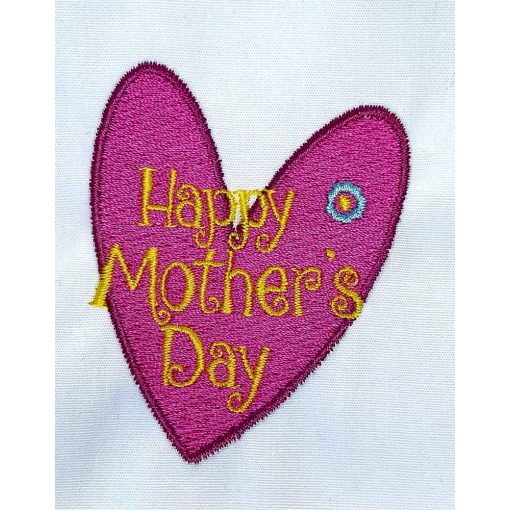 Happy mother’s day virágos hímzett párna