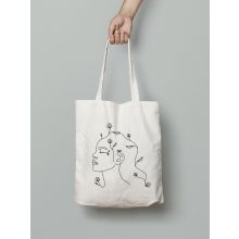 Virágos nő vászontáska