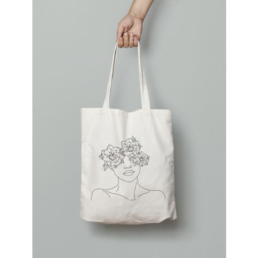 Virágos nő II. vászontáska