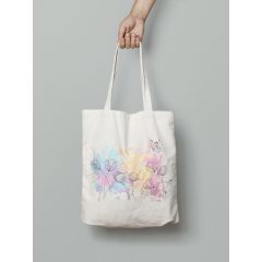 Tavaszi virágos vászontáska