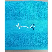 Hímzett törölköző szívritmus