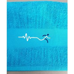 Hímzett törölköző szívritmus