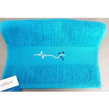 Hímzett törölköző szívritmus