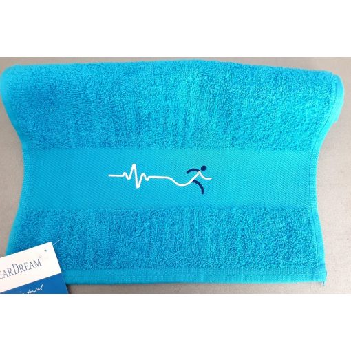 Hímzett törölköző szívritmus