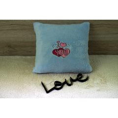 I love you hímzett párna