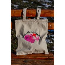  Puzzle heart hímzett vászontáska