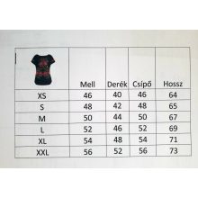 Matyó mintás lezser női póló fekete