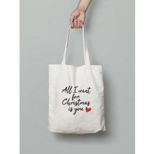 All I want for christmas vászontáska