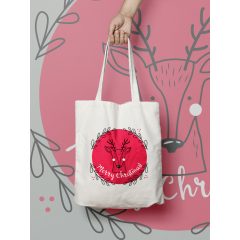 Karácsonyi szarvas vászontáska