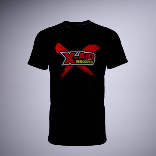 X-Aid Bikers támogatói póló fekete